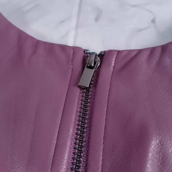 GARAGE Faux Leather Purple Crop Top - Picture 4 of 6